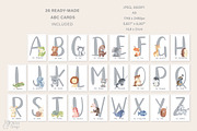 ALPHABET ANIMALS clipart. Watercolor, an Animal Illustration by OlliArtDesign (Thumbnail 6 of 14)