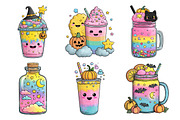 Whimsical Halloween Drink Clipart, a Seasonal Illustration by Creative Art (Thumbnail 2 of 7)