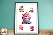 Watercolor Delicious Creamy Cupcake, an Object Graphic by Negarin Digital Art (Thumbnail 7 of 9)