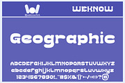 Geographic font, a Font by weknow (Thumbnail 1 of 5)