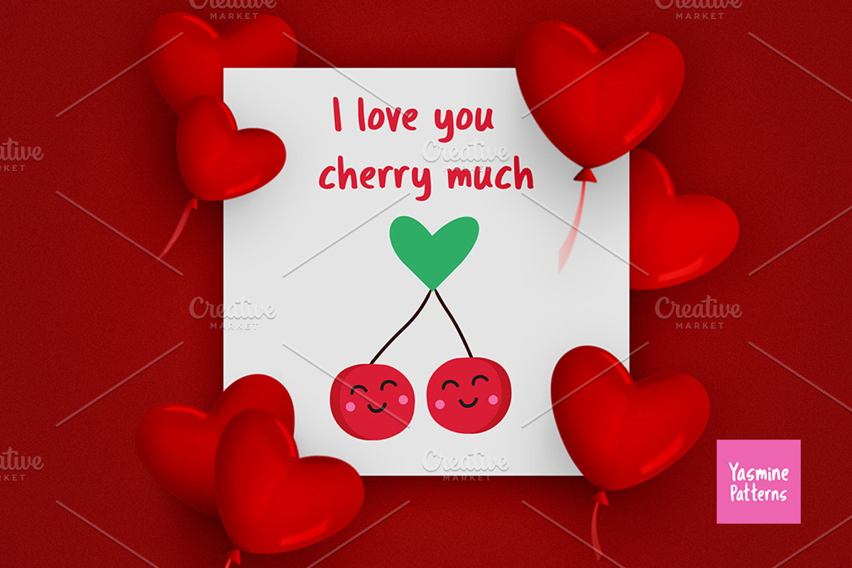 Sweet Valentine  Collection Set, a Pattern Graphic by Yasmine Patterns (Photo 3 of 8)