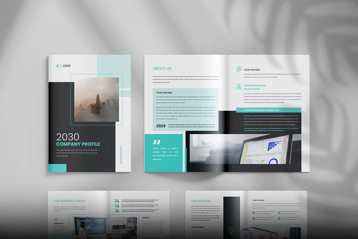 Company profile brochure template, a Brochure Template by Tanmoy Topu (Photo 1 of 12)