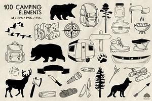 Camping, Forest And Mountains