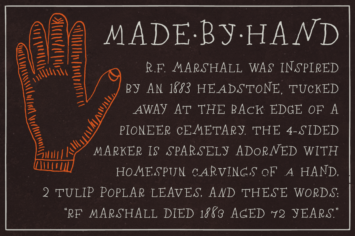 RF Marshall Font preview 2