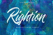 Rightion Handlettering, a Script Font by senzana (Thumbnail 1 of 5)