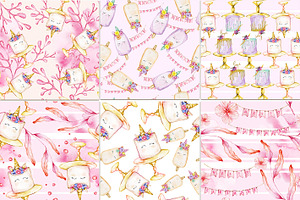 12 Cake Party Seamless Patterns