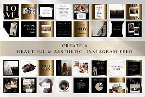 Gold And Black Instagram Templates