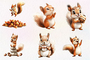 Autumn Squirrel Clipart, an Illustration by CreationArt (Thumbnail 6 of 9)