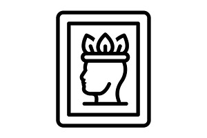 Renaissance astrology black icon, an Outline Icon by Creative priyanka