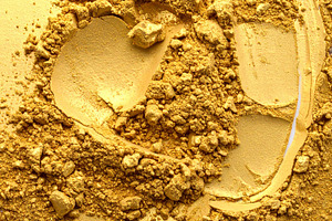 gold powder full frame AI generated, a Photo by WorldOfPhotos