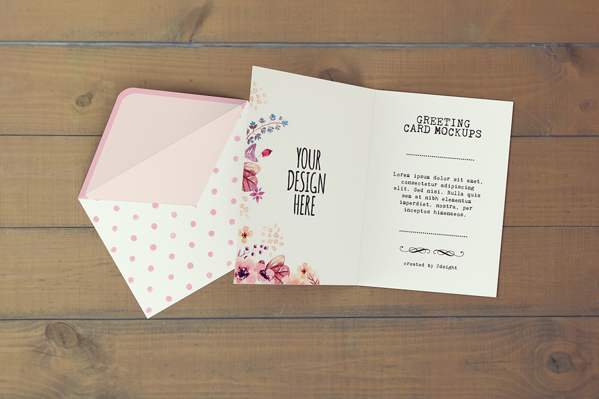Invitation & Greeting Card Mockup v2, a Print Template by 2dsight (Photo 9 of 15)