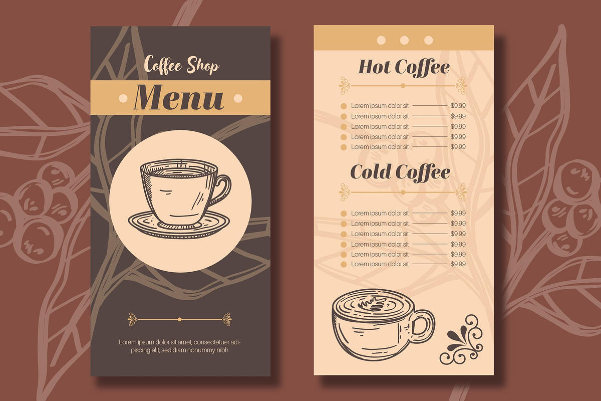Vintage Coffee Shop Menu, a Templates & Theme by studiogstock (Photo 1 of 5)