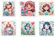 Cute Mother's Day Postage Stamp, an Illustration by Designking (Thumbnail 3 of 4)