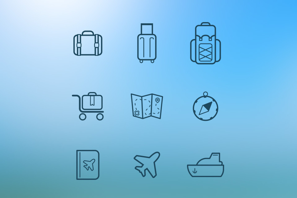 Travel icons, an Icon by NAS