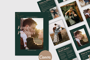 TEAL Family Price Guide Photography
