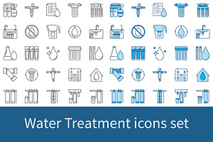 Water Treatment Icons Set