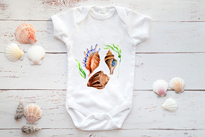 Baby Onesie - Neutral Shells