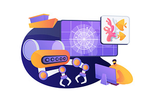 Robotic Systems for Deep-Sea, a Technology Illustration by Visual Generation