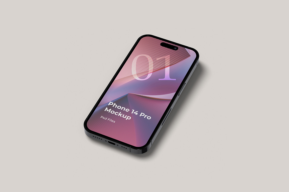 iPhone 14 Pro Mockup, an iPhone Mockup by graphicpages (Photo 7 of 18)