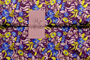 Blue, Yellow, Plum floral pattern, a Pattern Graphic by SirenaArt (Thumbnail 16 of 16)
