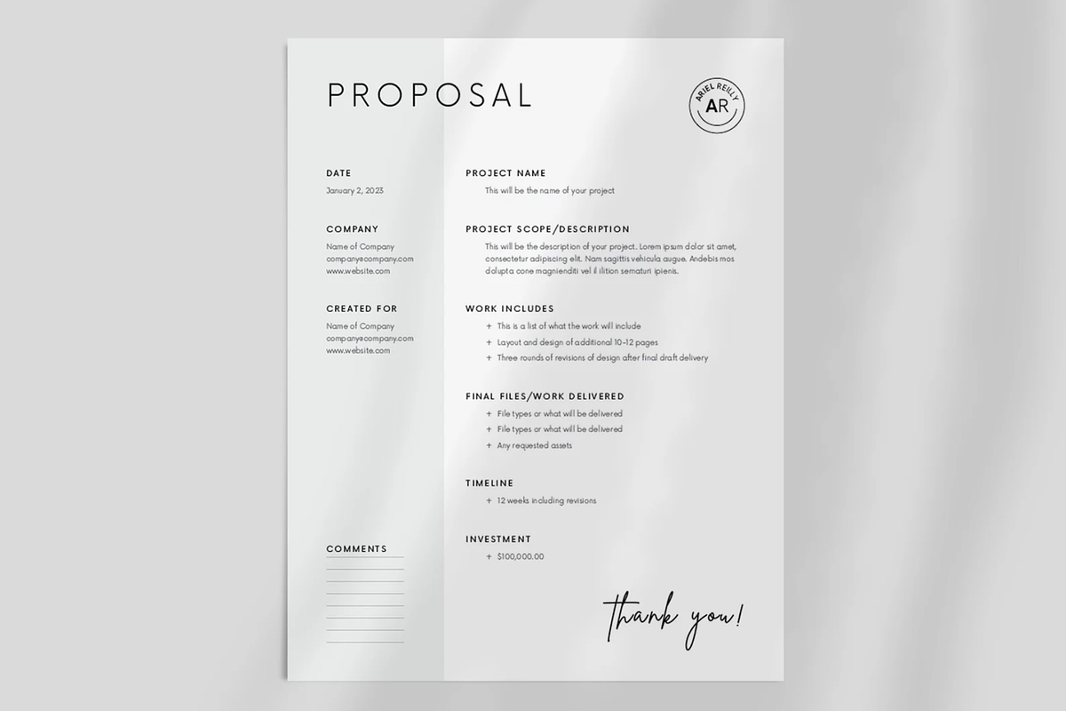 Creative Proposal Template Canva, a Marketing Template by frommakertomaker (Photo 2 of 6)