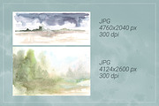 Abstract watercolor landscapes, a Background Graphic by SweetRenieDesigns (Thumbnail 3 of 6)