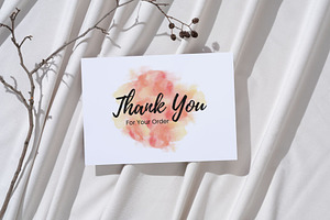 Orange splash Thank You card, a Card Template by MS Designer