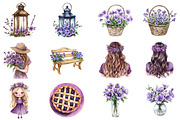Watercolor Pansy Garden Clipart, an Illustration by CitraGraphics (Thumbnail 3 of 5)