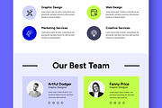 Creative Agency Landing Page Layout, an UI Kit Template by CreativeShaper (Thumbnail 4 of 5)