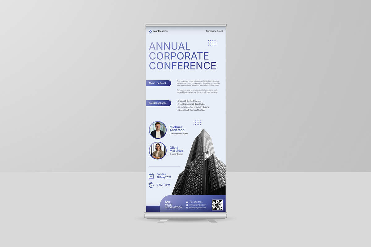 Corporate Event Roll Up Banner, a Print Template by Annora Studio (Photo 6 of 6)