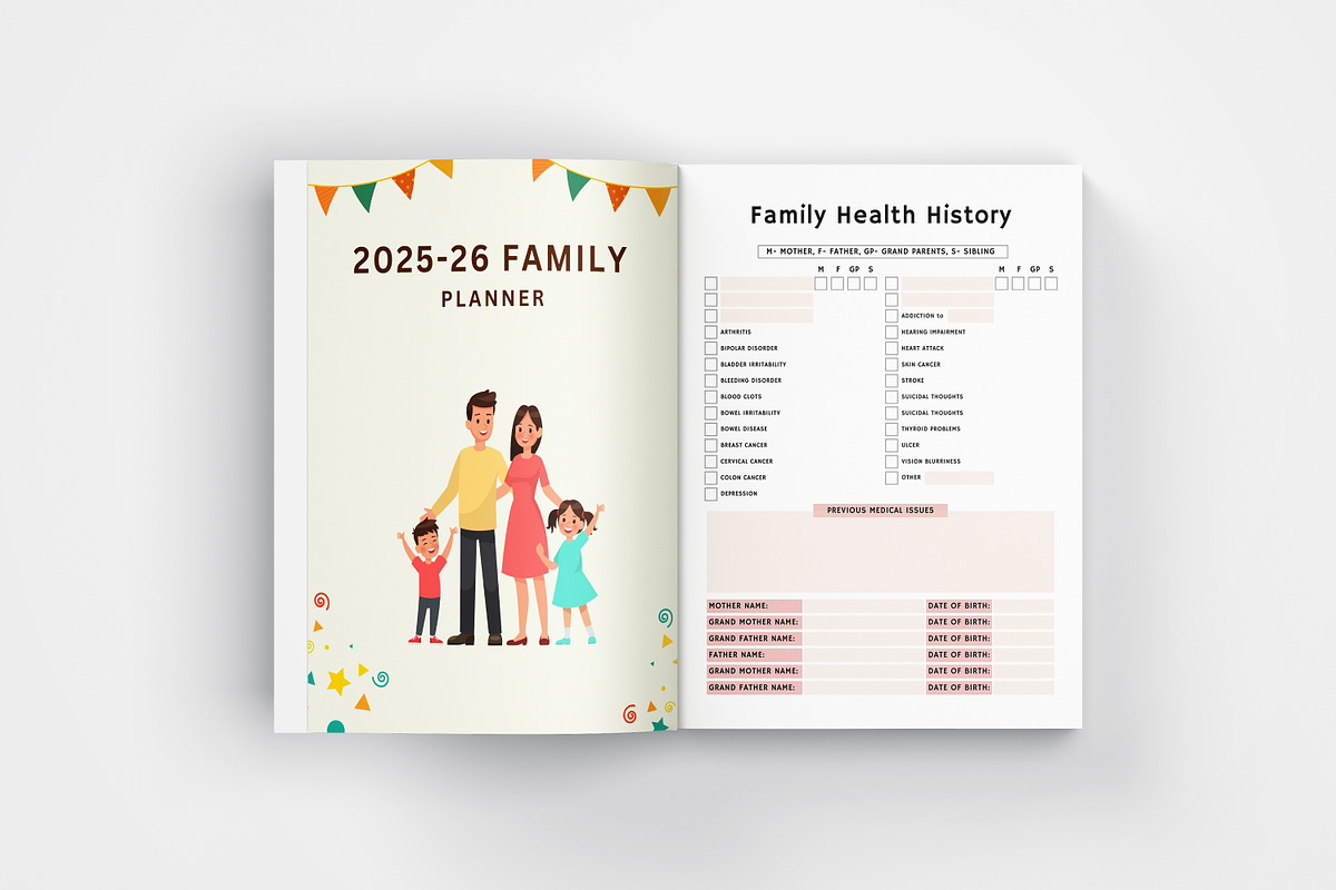 2025-26 Family Planner Canva, a Stationery Template by Designmela01 (Photo 2 of 6)