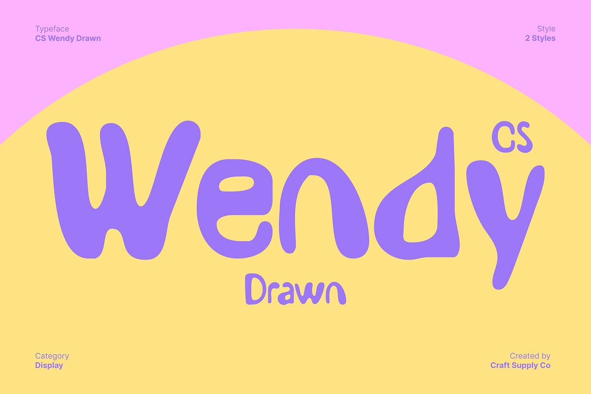 CS Wendy Drawn, a Handwritten Font by Craft Supply Co. (Photo 1 of 8)