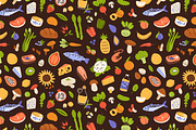 Healthy food seamless patterns, a Pattern Graphic by Good Studio (Thumbnail 3 of 12)