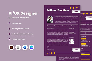 Creative CV Resume UI UX Designer V1