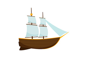 Yachts, sailboat or sailing ship, a Transportation Illustration by the8monkey