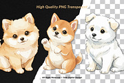 15 Bundle Watercolor Baby Puppy Dog, an Animal Illustration by Morspective (Thumbnail 2 of 8)