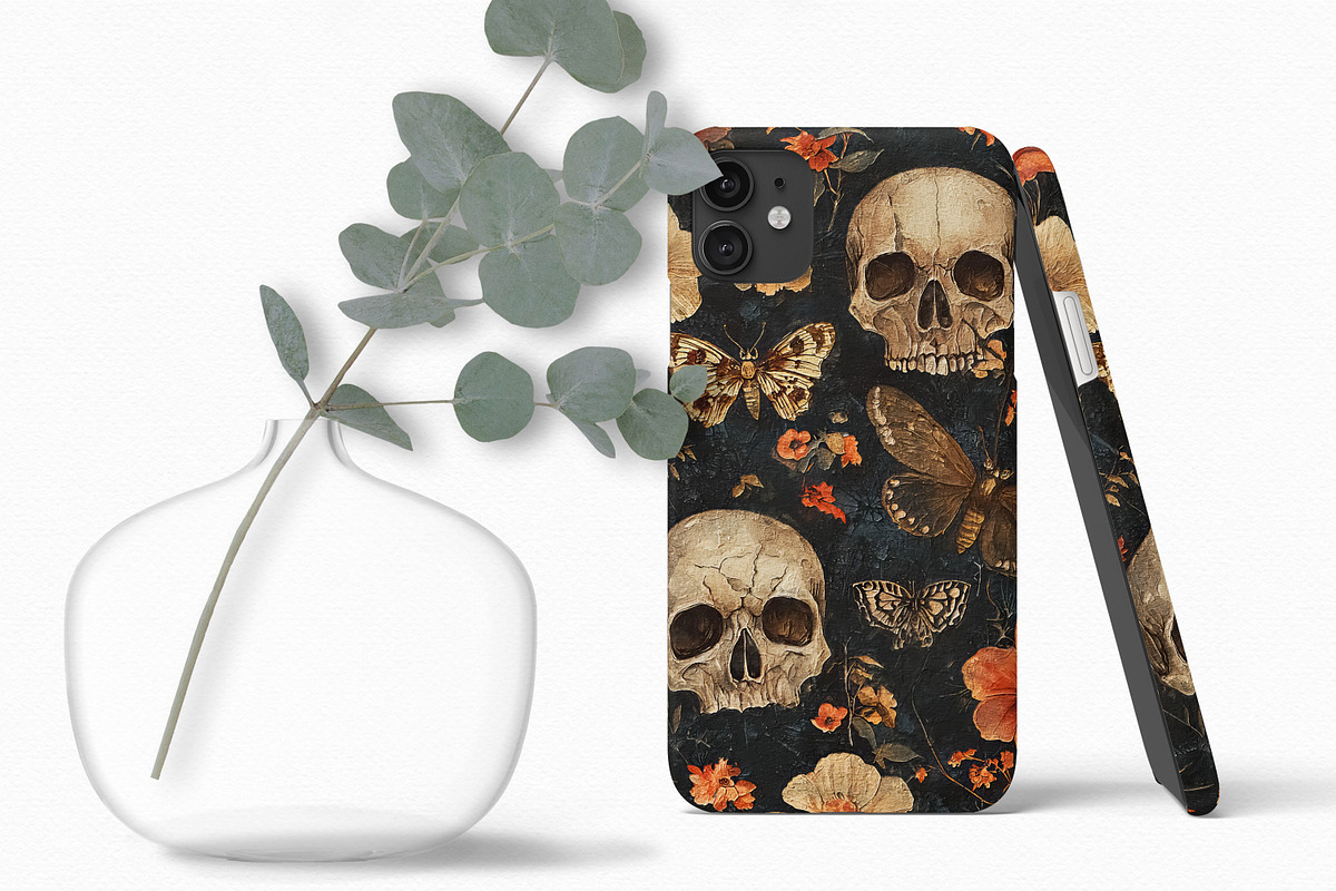 Retro Halloween Skulls, a Decorative Illustration by rileyBgraphics (Photo 6 of 7)