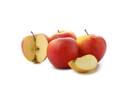 Ripe red apples isolated on white background, a Food & Drink Photo by AtlasStudio