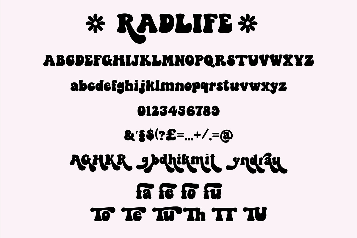 Rad Life A Bubbly Groovy Font, a Handwritten Font by Prestige Artsy Studio (Photo 10 of 10)