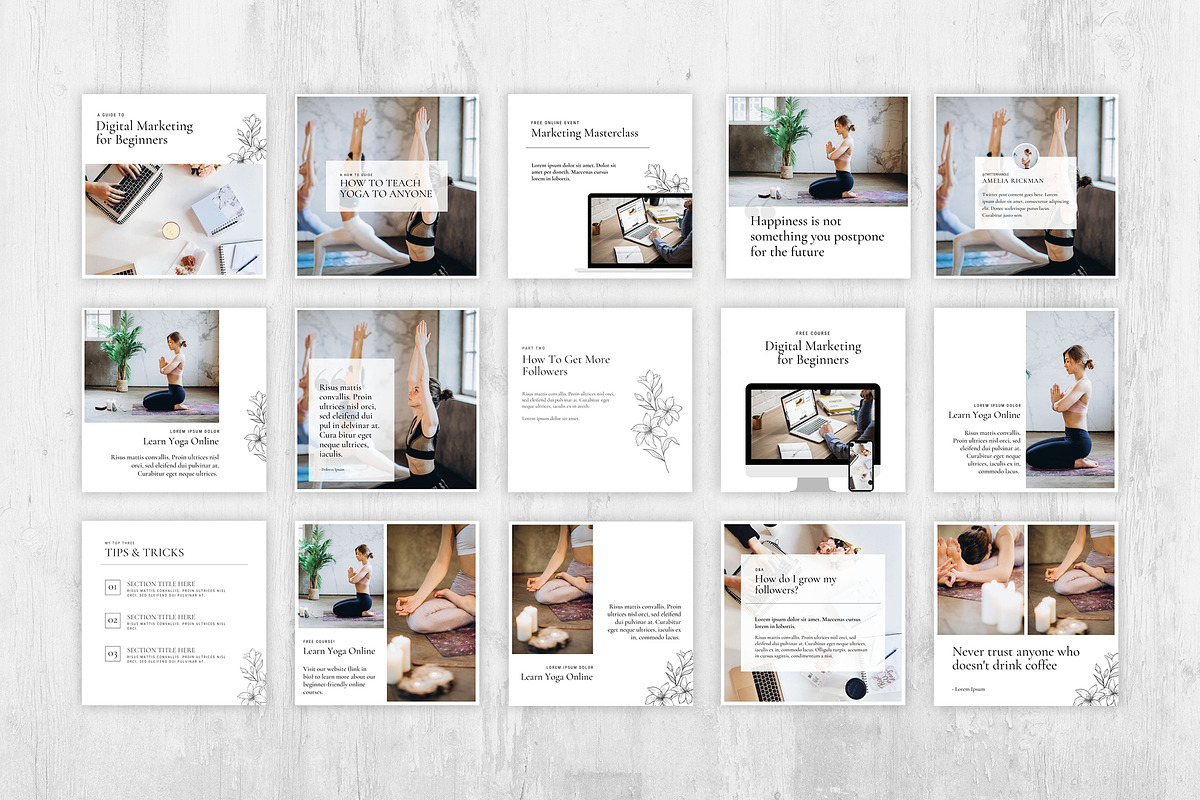 16 Instagram Templates for Canva, a Social Media Template by Paperweight Memories (Photo 3 of 7)