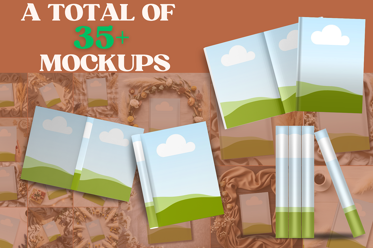 Book Mockup A4 Canva Template Bundle, a Books & Magazine Mockup by GraphiCarola (Photo 2 of 13)