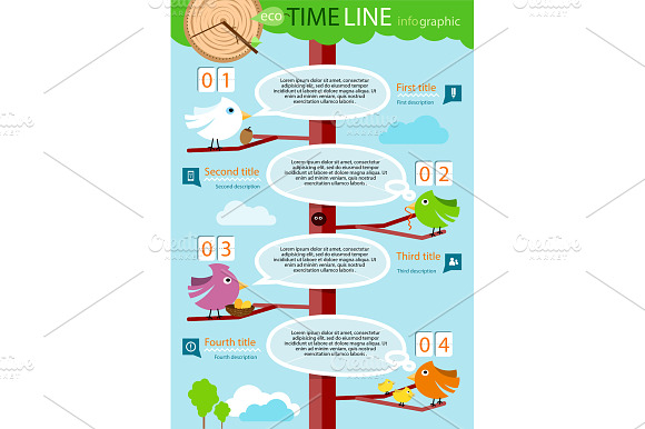 Timeline Infographic With Colorful