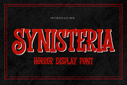 Synisteria - Horror Display Font, a Serif Font by Gassstype (Thumbnail 1 of 8)