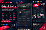 Jalil - Portfolio HTML Template, a HTML Template by Themeplaza (Thumbnail 1 of 7)
