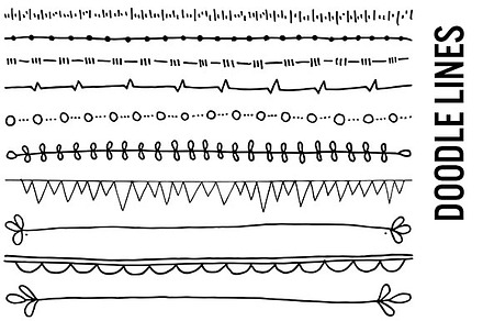 Doodle Border Lines Clipart