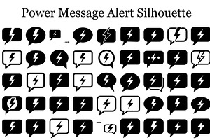 Power Message Alert Silhouettes, a Graphic by hafijul