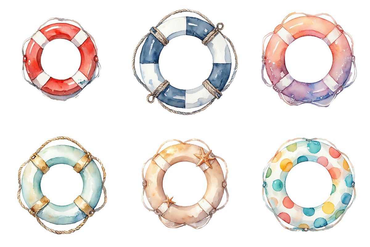 Whimsical Summer Lifebuoy Clipart, an Illustration by DreamPrint404 (Photo 5 of 5)