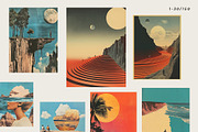 RETRO SURREAL PRINTS, a Background Graphic by Lana Elanor (Thumbnail 5 of 9)