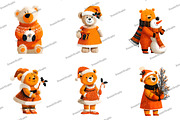 Watercolor Teddy Bear Clipart, an Illustration by DreamArtGraphic (Thumbnail 5 of 5)