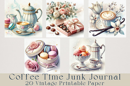 Coffee Time Junk Journal, a Decorative Illustration by GalaDesign03